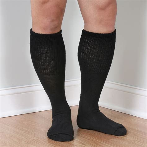 unisex extra wide diabetic tube socks 3 pairs fit up to 4e 6e foot
