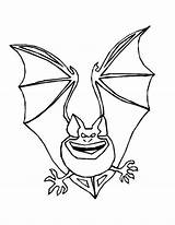 Coloring Bats Terrifying sketch template