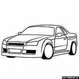 Nissan Coloring Skyline Gt Pages Cars Car Sports sketch template