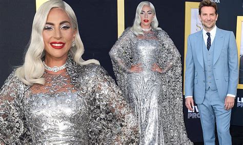 Lady Gaga Shimmers In A Silver Gown At A Star Is Born Premiere In La
