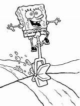 Spongebob Coloring Pages Printable Riding Cartoon Bike Paddle His Color Bubble Kids Letters Worksheets Math Para Worksheeto Cycling sketch template