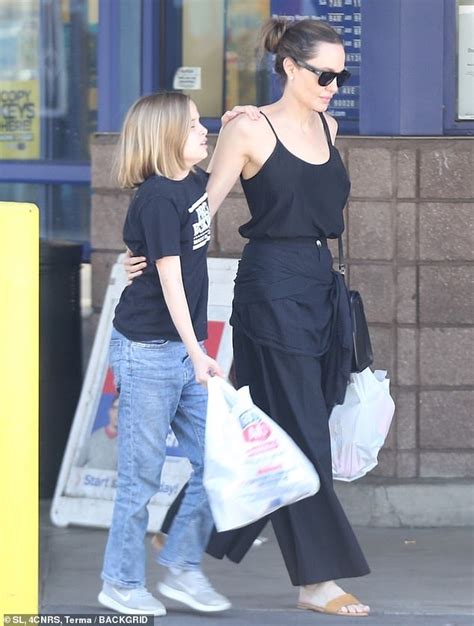 angelina jolie wears all black as she runs errands in los