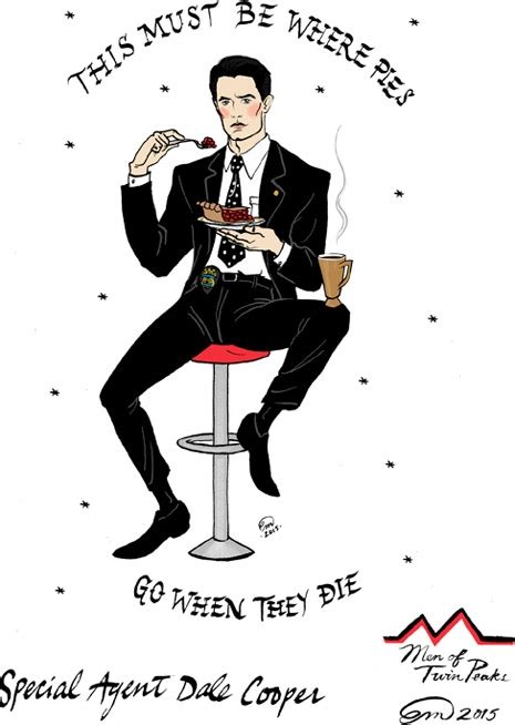 the men of ‘twin peaks drawn as sailor jerry style pin