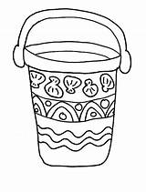 Bucket Coloring Decorated Ethnic Pages Color sketch template