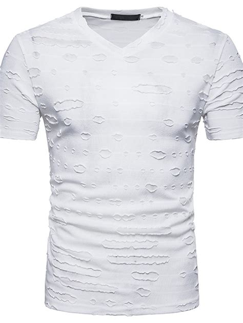 men s daily sports street chic cotton slim t shirt solid colored mesh