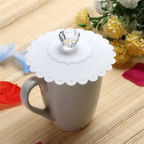 lace silicone diamond cup lid thermal insulation cup cover silicon anti