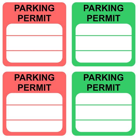 parking pass template  printable templates