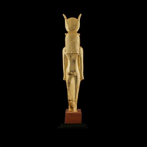golden egyptian goddess statue hath or replica museum