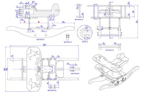 rocking horse  plans easy diy woodworking projects step  step