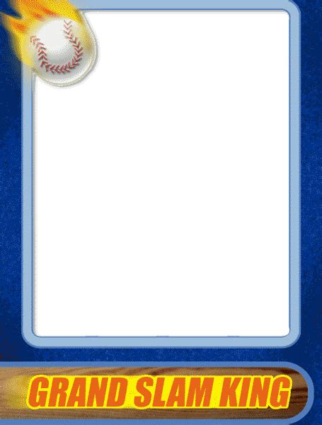 baseball card template template business
