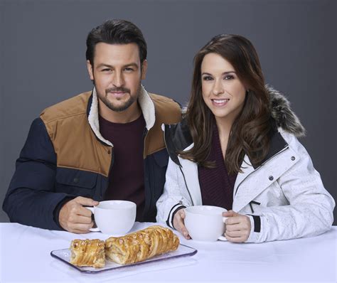 ️🛷 Lacey Chabert And Tyler Hynes Fashion From Hallmark Movie Winter In