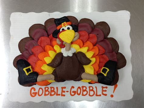 Thanksgiving Turkey Cupcake Cake Made With 24 Cupcakes And