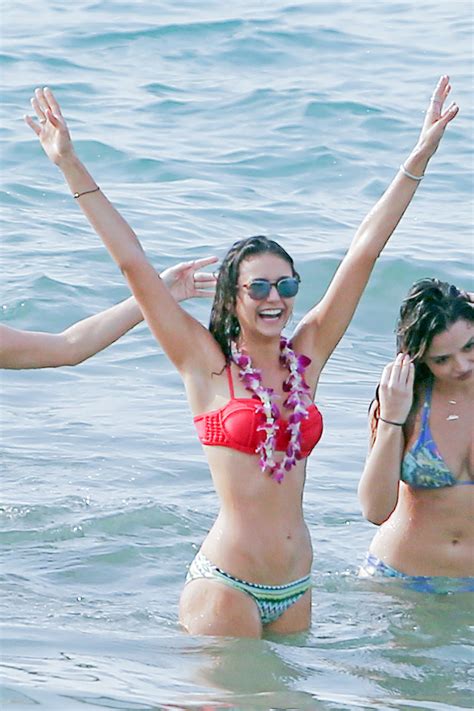 nina dobrev bikini candids in miami indian girls villa