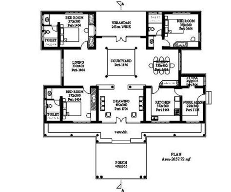 courtyard houses  india indian house plans  house plans budget house plans