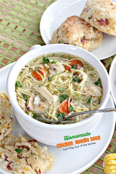 homemade chicken noodle soup  stay    kitchen