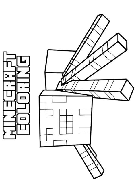 minecraft spider coloring play  coloring game