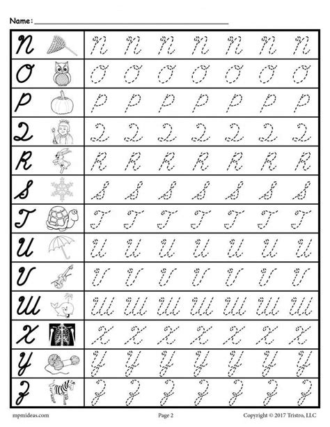 victorian cursive alphabet  printable cursive alphabet