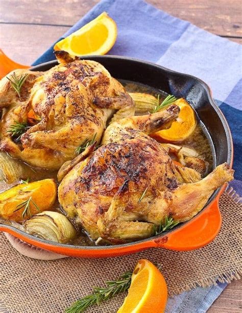cornish game hen recipe  orange rosemary  sherry rachel cooks
