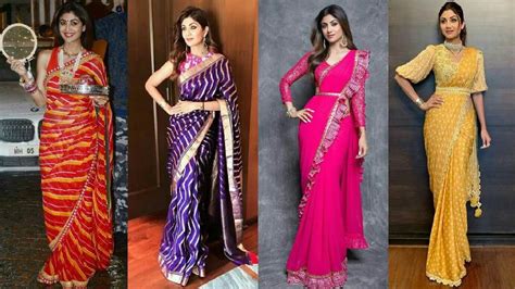 Shilpa Shetty Saree Lookbook Designer Sarees Collection