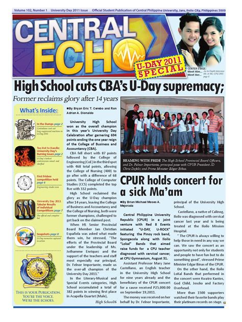 uday special  central echo newsletter    central echo