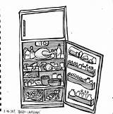 Fridge Drawing Refrigerator Drawings Freezer Sketch Line Paintingvalley Getdrawings Sketches Mame Uploaded User sketch template