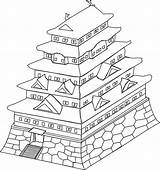 Coloring Japanese Castle Japan Pages Drawing Temple Pagoda Printable Fairy Fan Getdrawings Public Castles Color Print sketch template