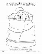Coloring Paddington Bear sketch template