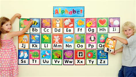alphabet bulletin board set  freckled frog carson dellosa