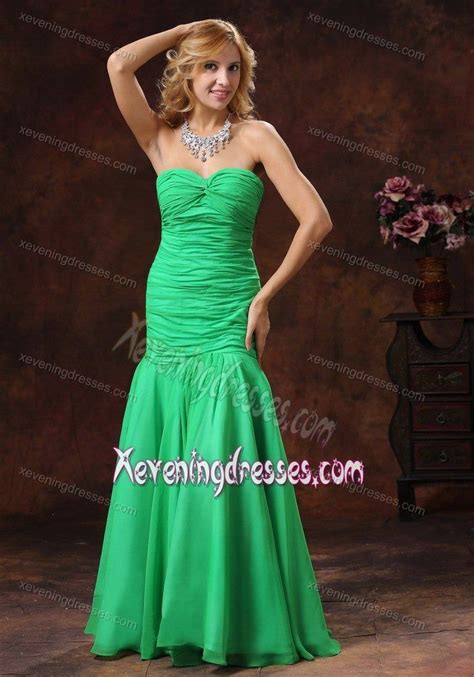 spring green sweetheart mermaid ruches ladies evening dresses girls pageant dresses pretty
