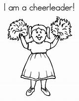 Coloring Pages Cheerleader Am Color sketch template