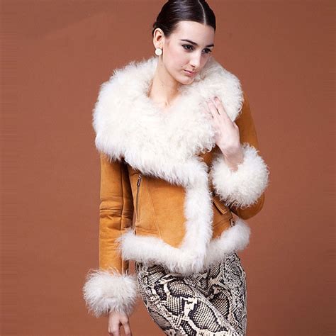 sheepskin fur coat jacketin