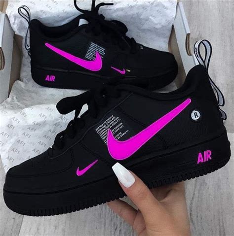 Tênis Feminino Nike Air Force Tm Preto Pink Dunk Shoes Brasil O Menor