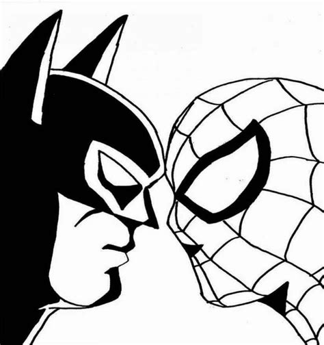 spiderman  batman drawing  getdrawings