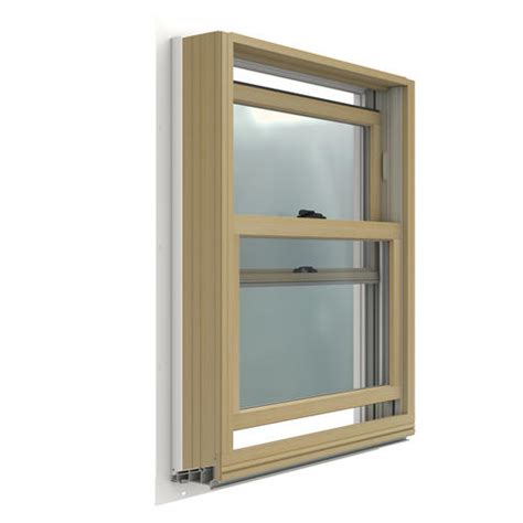 jeld wen    aluminum clad wood double hung window  menards