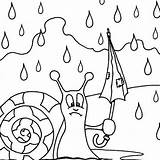 Snail Raindrop Umbrella Colorluna sketch template