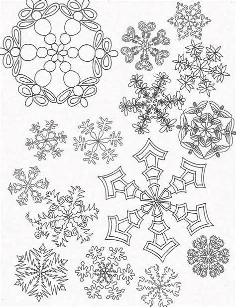 snowflakes picture coloring page netart