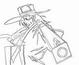 Coloring Alucard Hellsing Weapon Pages Helsing Designlooter 250px 96kb sketch template