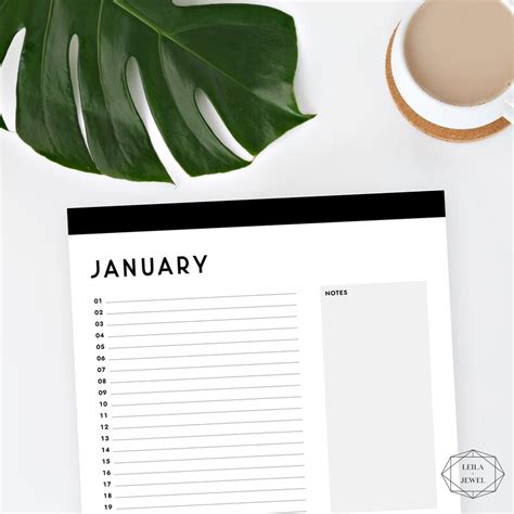 printable  year planner fillable  printable  etsy