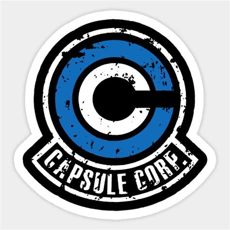 capsule corp manga sticker teepublic