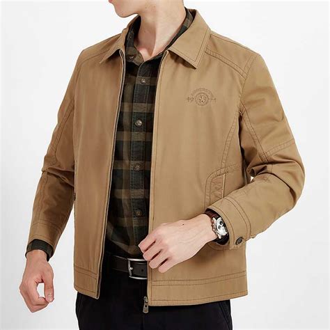 spring autumn cotton coat men casual jacket denim business leisure simple bomber jacket male