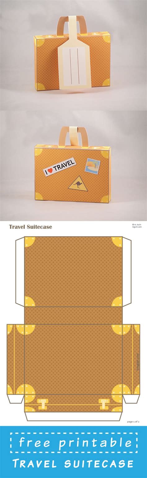 printable suitcase template  dowload  assemble