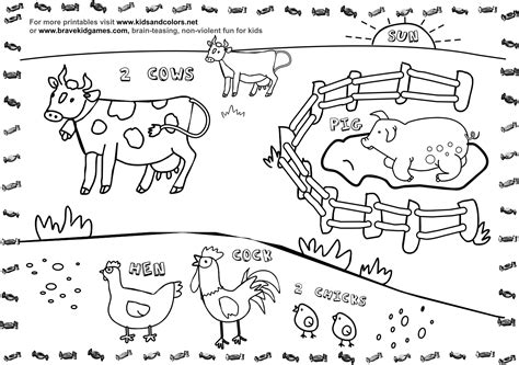 image coloring pages  farm animals  preschoolers  max