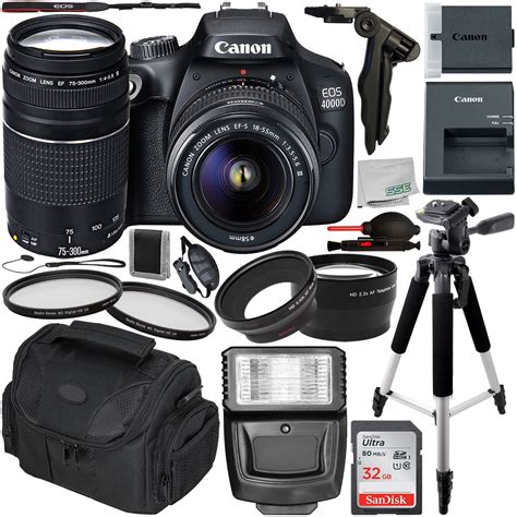 canon eos  dslr camera   mm iii  mm iii lens essential accessory bundle