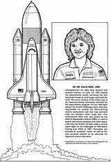 Coloring Pages Women Publications Dover Famous History Sally Ride Aviators Doverpublications Lessons Kids Popular sketch template