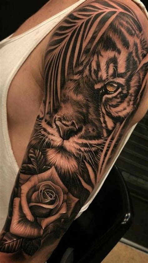 Upper Half Sleeve Tattoos Halfsleevetattoos Tiger