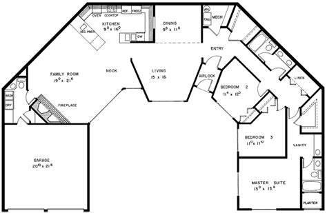 bedroom  shaped floor plans  courtyard carnaby creek contemporary home plan