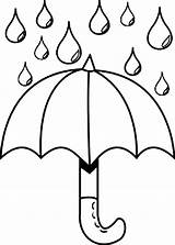 Umbrella Raindrop Raindrops sketch template