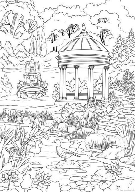 garden coloring pages  adults