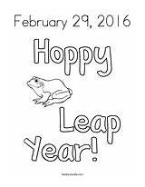 Coloring Leap Year February Pages sketch template