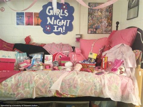 during big little week sororities decorate dorm rooms with themes such